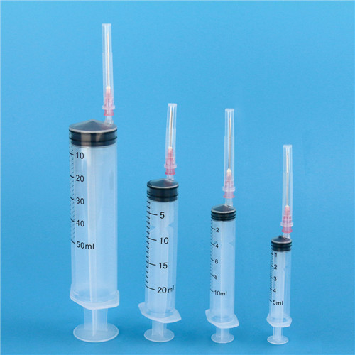 Disposable three piece syringe