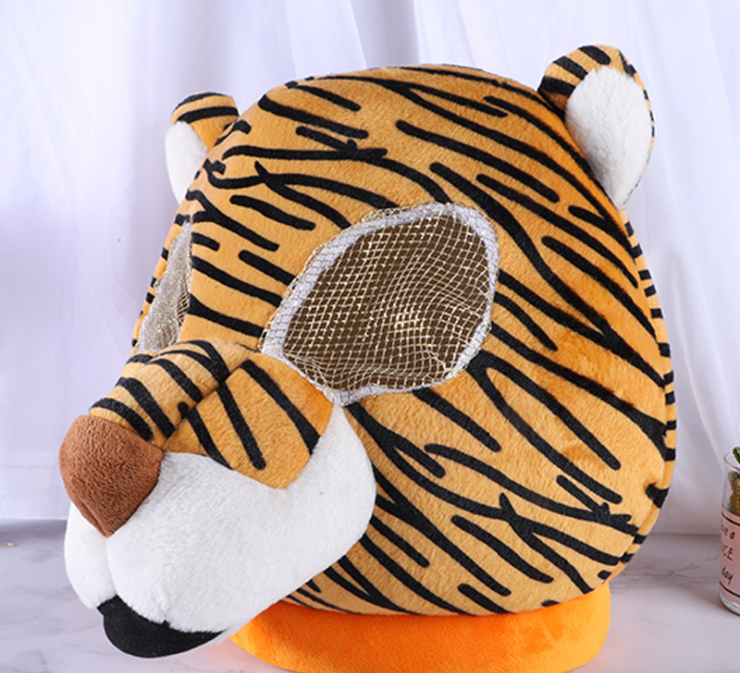 Plush tiger headgear