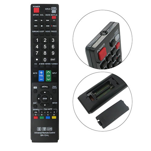 Smart IR/RF Universal Remote Control for Sharp CRT and LCD TVs