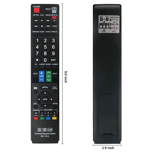 Smart IR/RF Universal Remote Control for Sharp CRT and LCD TVs