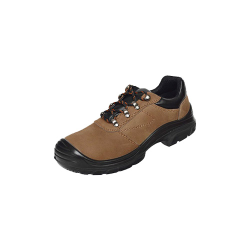 Brown Color Men Embossed Leather Steel Toe Safety Work Shoes with Toe Cap