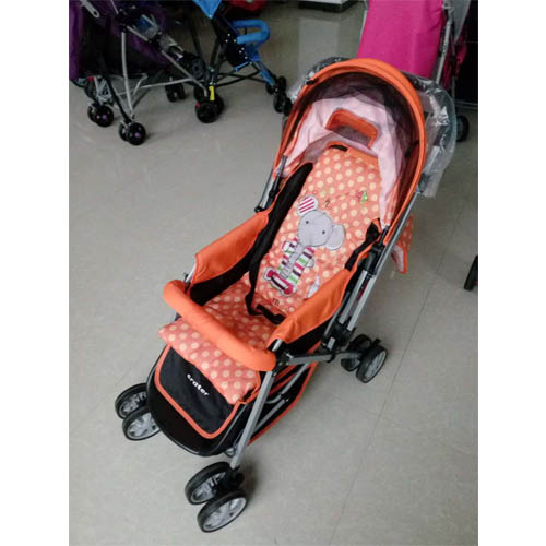 Forward and Backward Facing Baby Stroller with Big Wheels and Large Basket