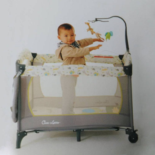 Non-Toxic Safest Metal and Oxford Fabric Baby Crib with Wheels